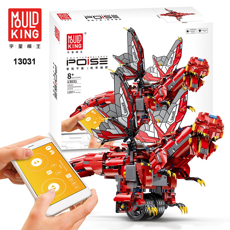 MOULD KING 13031 Dragon - красный дракон